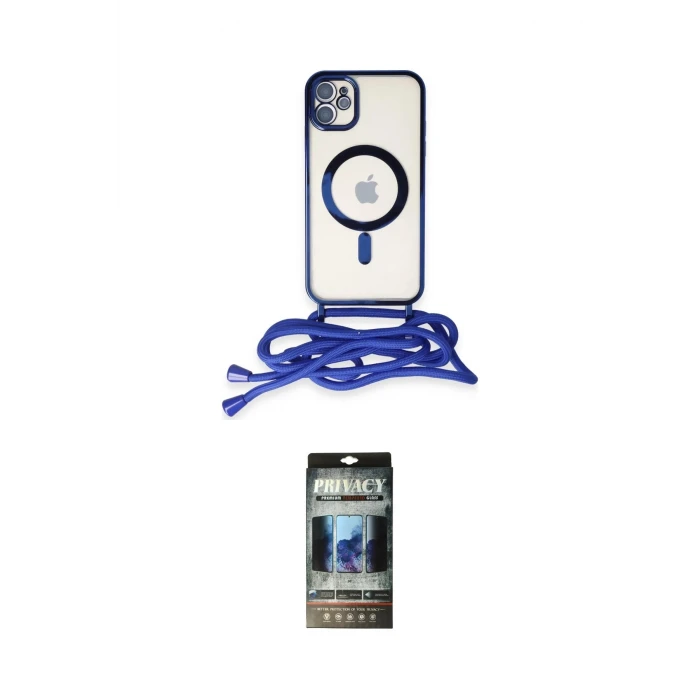 ieg™ iPhone 11 Kılıf Eksen Özel Seri - Siyah 34D Hayalet Izgaralı Cam
