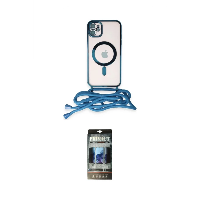ieg™ iPhone 11 Kılıf Eksen Özel Seri - Siyah 34D Hayalet Izgaralı Cam