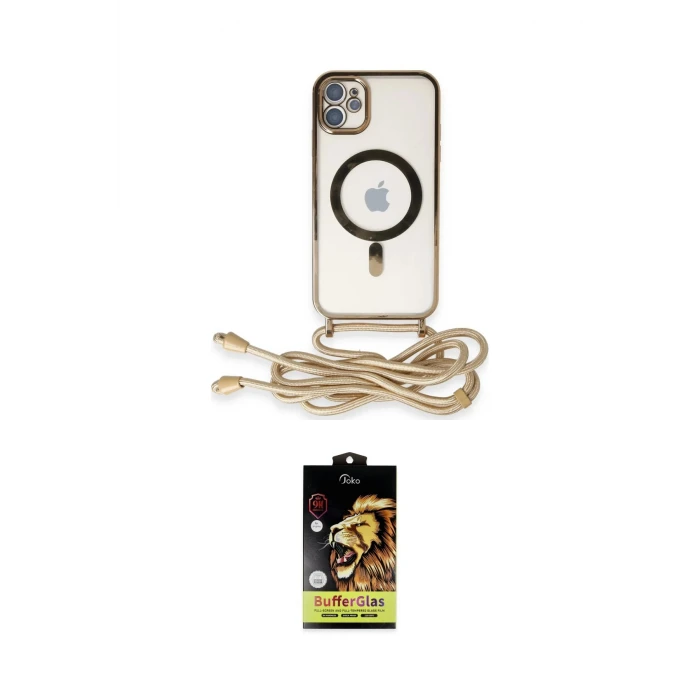 ieg™ iPhone 11 Kılıf Eksen Özel Seri - Siyah Buffer Cam Ekran Koruyucu