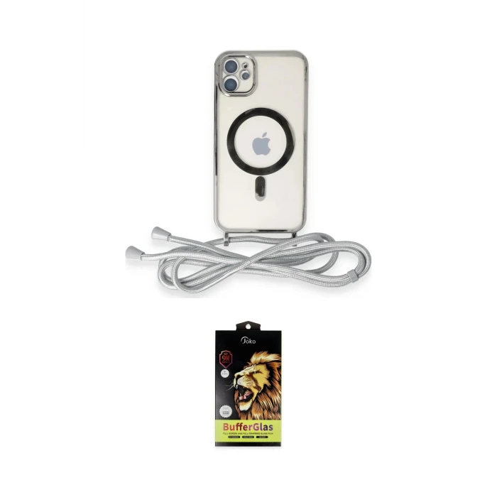 ieg™ iPhone 11 Kılıf Eksen Özel Seri - Siyah Buffer Cam Ekran Koruyucu
