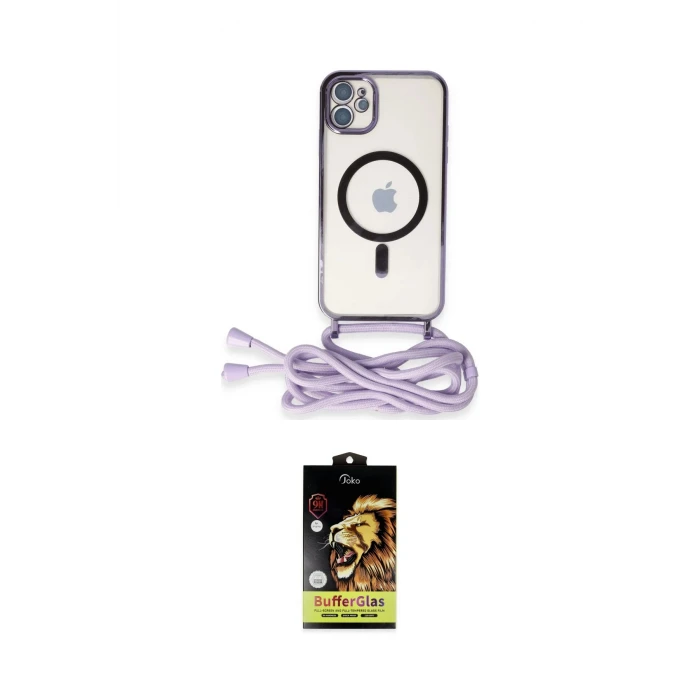 ieg™ iPhone 11 Kılıf Eksen Özel Seri - Siyah Buffer Cam Ekran Koruyucu