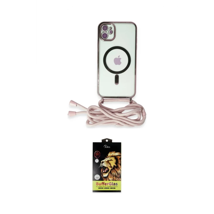 ieg™ iPhone 11 Kılıf Eksen Özel Seri - Siyah Buffer Cam Ekran Koruyucu