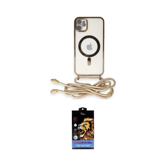 ieg™ iPhone 11 Kılıf Eksen Özel Seri - Siyah Buffer Hayalet Cam Ekran Koruyucu