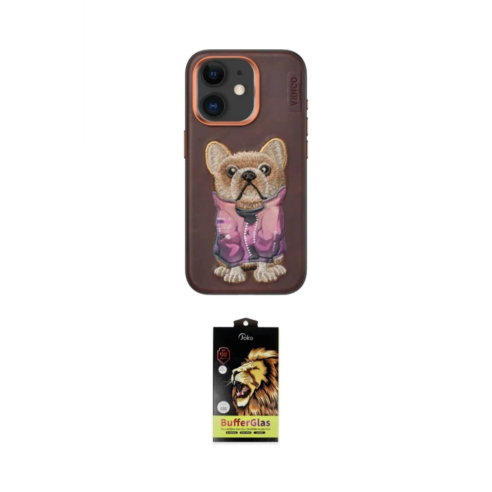 ieg™ iPhone 11 Kılıf İz Minimal Koleksiyonu - Siyah Buffer Cam Ekran Koruyucu