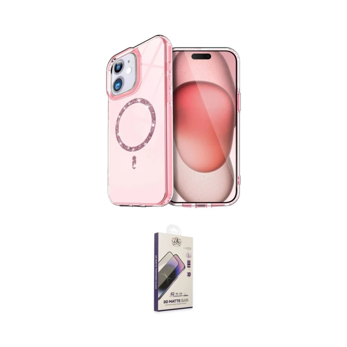 ieg™ iPhone 11 Kılıf Kıvılcım Form Prime - Siyah Bilvis 3D Mat Cam Ekran Koruyucu