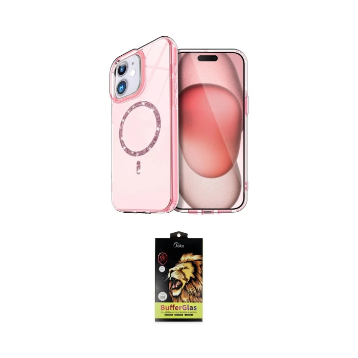 ieg™ iPhone 11 Kılıf Kıvılcım Form Prime - Siyah Buffer Cam Ekran Koruyucu