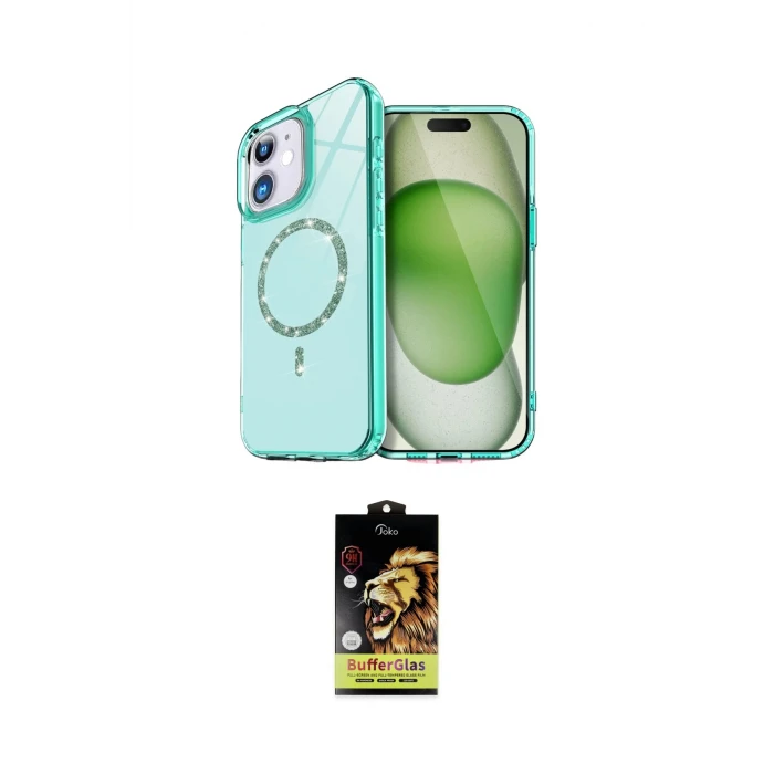 ieg™ iPhone 11 Kılıf Kıvılcım Form Prime - Siyah Buffer Cam Ekran Koruyucu