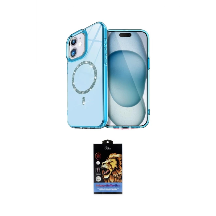 ieg™ iPhone 11 Kılıf Kıvılcım Form Prime - Siyah Buffer Hayalet Cam Ekran Koruyucu