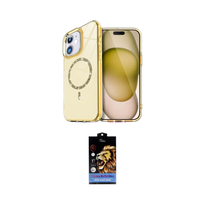 ieg™ iPhone 11 Kılıf Kıvılcım Form Prime - Siyah Buffer Hayalet Cam Ekran Koruyucu
