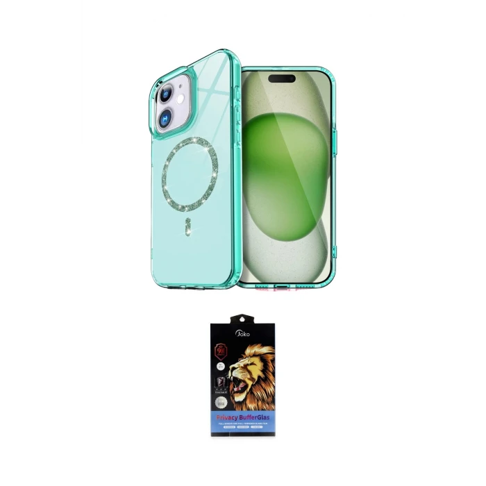 ieg™ iPhone 11 Kılıf Kıvılcım Form Prime - Siyah Buffer Hayalet Cam Ekran Koruyucu