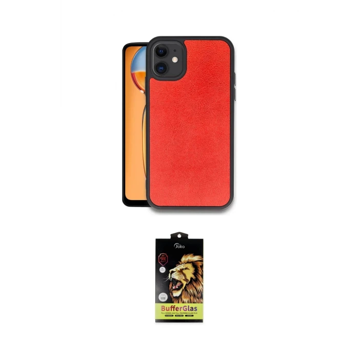 ieg™ iPhone 11 Kılıf Kıvılcım Işık Serisi - Siyah Buffer Cam Ekran Koruyucu
