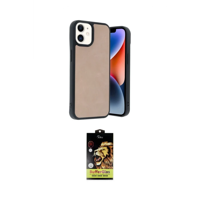 ieg™ iPhone 11 Kılıf Kıvılcım Işık Serisi - Siyah Buffer Cam Ekran Koruyucu
