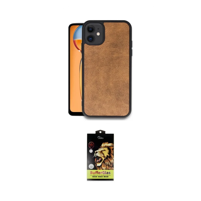 ieg™ iPhone 11 Kılıf Kıvılcım Işık Serisi - Siyah Buffer Cam Ekran Koruyucu