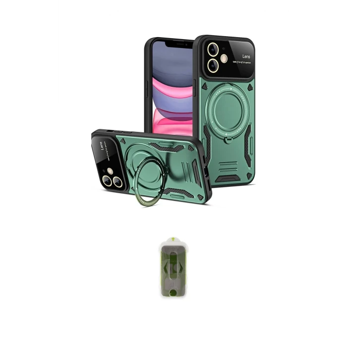ieg™ iPhone 11 Kılıf Kıvılcım Modern Serisi - Siyah Joko Magic 5D Hayalet Cam