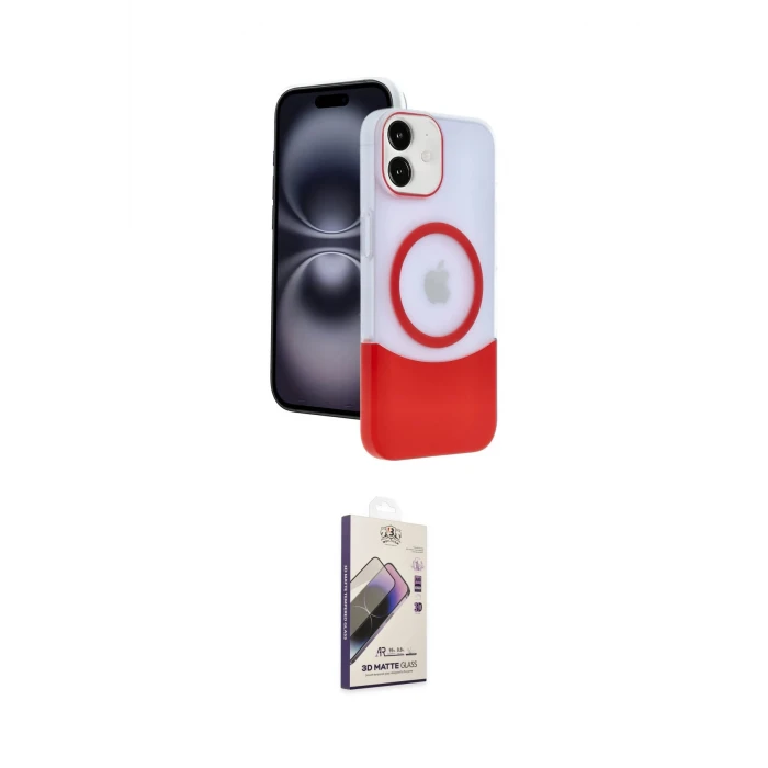 ieg™ iPhone 11 Kılıf Kozmos Form Özel Seri - Siyah Bilvis 3D Mat Cam Ekran Koruyucu