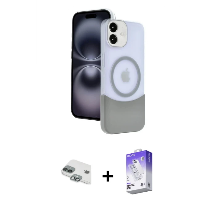 ieg™ iPhone 11 Kılıf Kozmos Form Özel Seri - Siyah Bilvis 5in1 3D Magic Cam Ekran Koruyucu + Pers Alüminyum Kamera Lens - YL