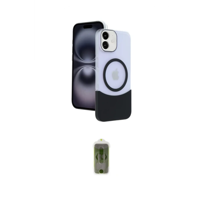 ieg™ iPhone 11 Kılıf Kozmos Form Özel Seri - Siyah Joko Magic 5D Hayalet Cam