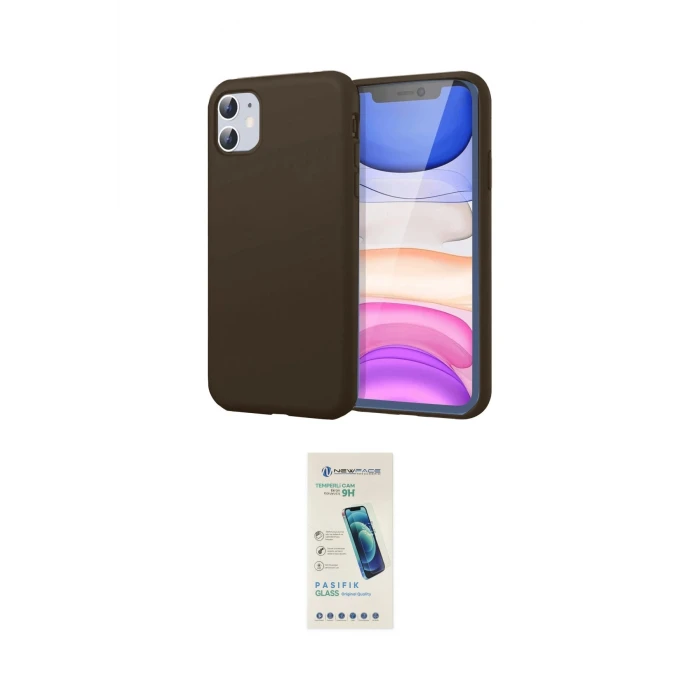 ieg™ iPhone 11 Kılıf Kozmos Yansıma Özel Seri - Şeffaf Pasifik Cam Ekran Koruyucu