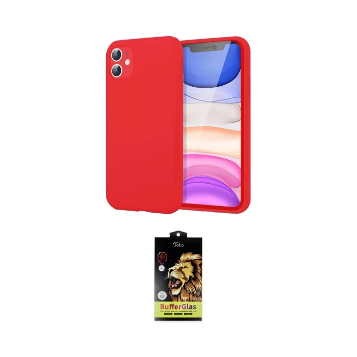 ieg™ iPhone 11 Kılıf Kozmos Yansıma Özel Seri - Siyah Buffer Cam Ekran Koruyucu