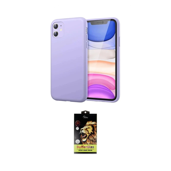 ieg™ iPhone 11 Kılıf Kozmos Yansıma Özel Seri - Siyah Buffer Cam Ekran Koruyucu