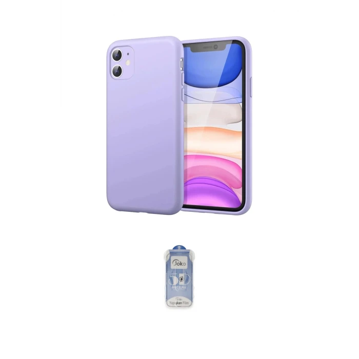 ieg™ iPhone 11 Kılıf Kozmos Yansıma Özel Seri - Siyah Joko Magic 5D Cam