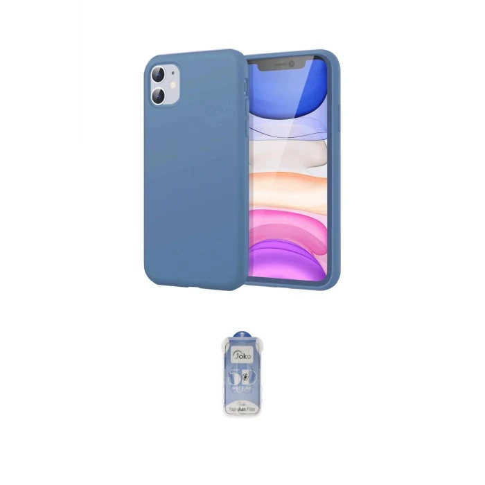 ieg™ iPhone 11 Kılıf Kozmos Yansıma Özel Seri - Siyah Joko Magic 5D Cam