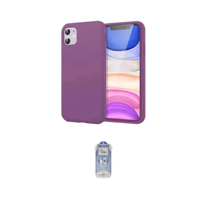 ieg™ iPhone 11 Kılıf Kozmos Yansıma Özel Seri - Siyah Joko Magic 5D Cam