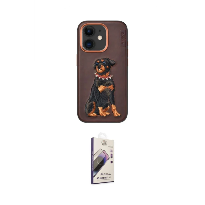 ieg™ iPhone 11 Kılıf Nova Form Koleksiyonu - Siyah Bilvis 3D Mat Cam Ekran Koruyucu