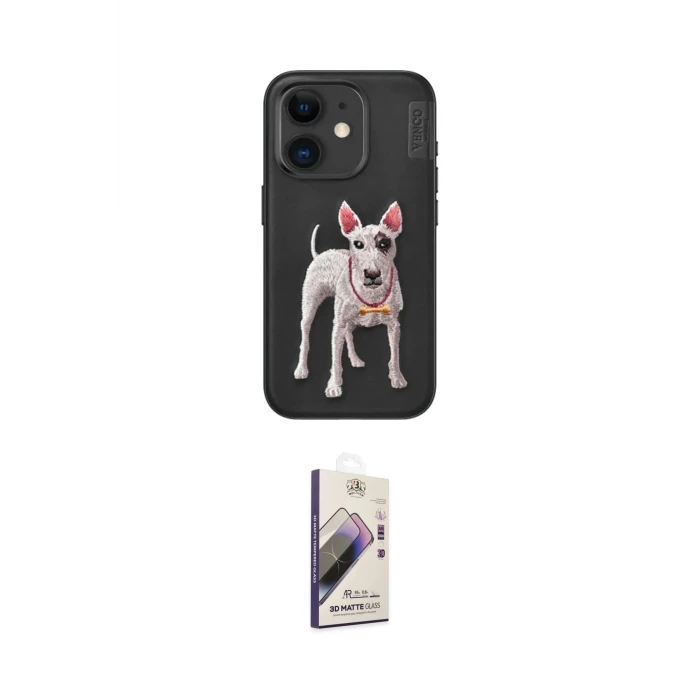 ieg™ iPhone 11 Kılıf Nova Form Koleksiyonu - Siyah Bilvis 3D Mat Cam Ekran Koruyucu