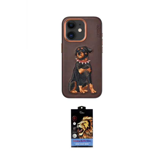 ieg™ iPhone 11 Kılıf Nova Form Koleksiyonu - Siyah Buffer Hayalet Cam Ekran Koruyucu