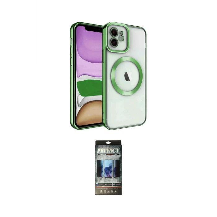 ieg™ iPhone 11 Kılıf Nova Işık Özel Seri - Siyah 34D Hayalet Izgaralı Cam