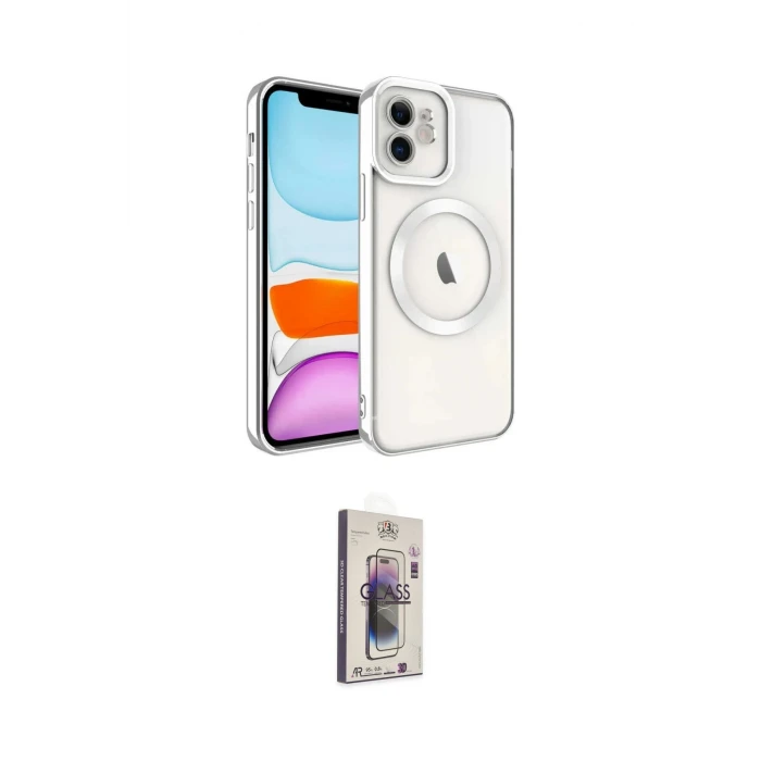ieg™ iPhone 11 Kılıf Nova Işık Özel Seri - Siyah Bilvis 3D Cam Ekran Koruyucu