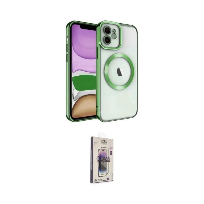 ieg™ iPhone 11 Kılıf Nova Işık Özel Seri - Siyah Bilvis 3D Cam Ekran Koruyucu