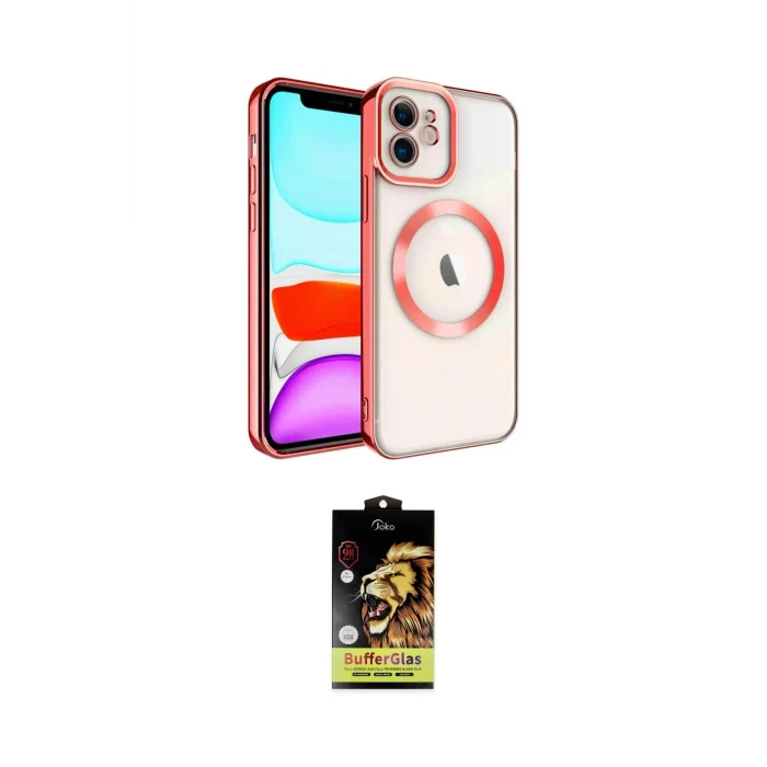 ieg™ iPhone 11 Kılıf Nova Işık Özel Seri - Siyah Buffer Cam Ekran Koruyucu