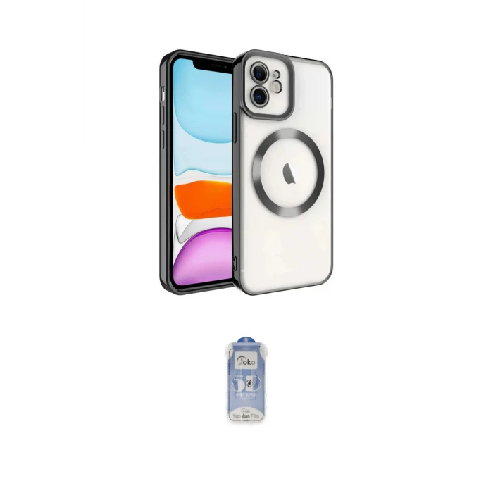 ieg™ iPhone 11 Kılıf Nova Işık Özel Seri - Siyah Joko Magic 5D Cam