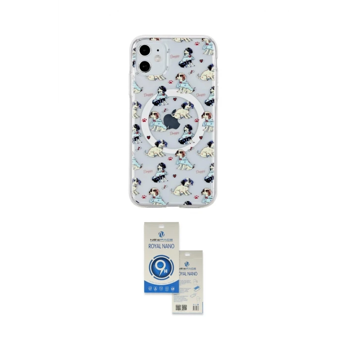 ieg™ iPhone 11 Kılıf Pusula Form - Şeffaf Royal Nano Ekran Koruyucu