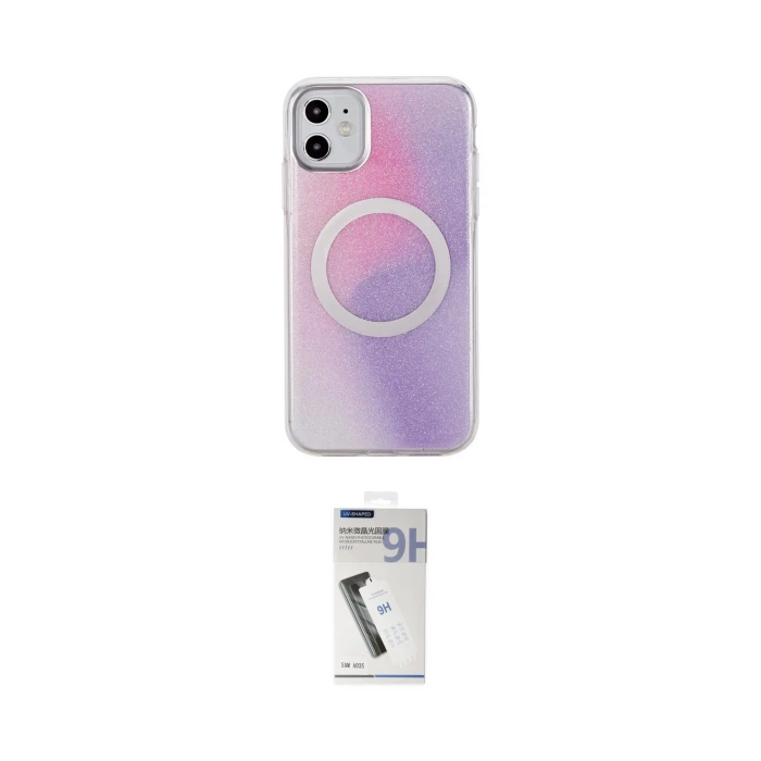 ieg™ iPhone 11 Kılıf Pusula Form - Şeffaf Uv Polymer Nano Ekran Koruyucu