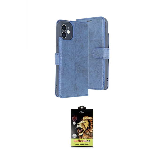 ieg™ iPhone 11 Kılıf Siluet Işık Serisi - Siyah Buffer Cam Ekran Koruyucu