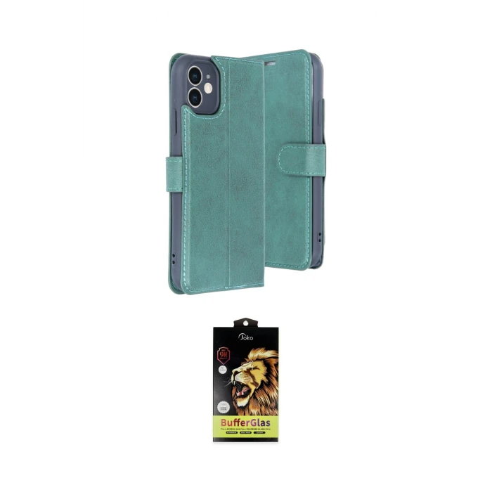 ieg™ iPhone 11 Kılıf Siluet Işık Serisi - Siyah Buffer Cam Ekran Koruyucu