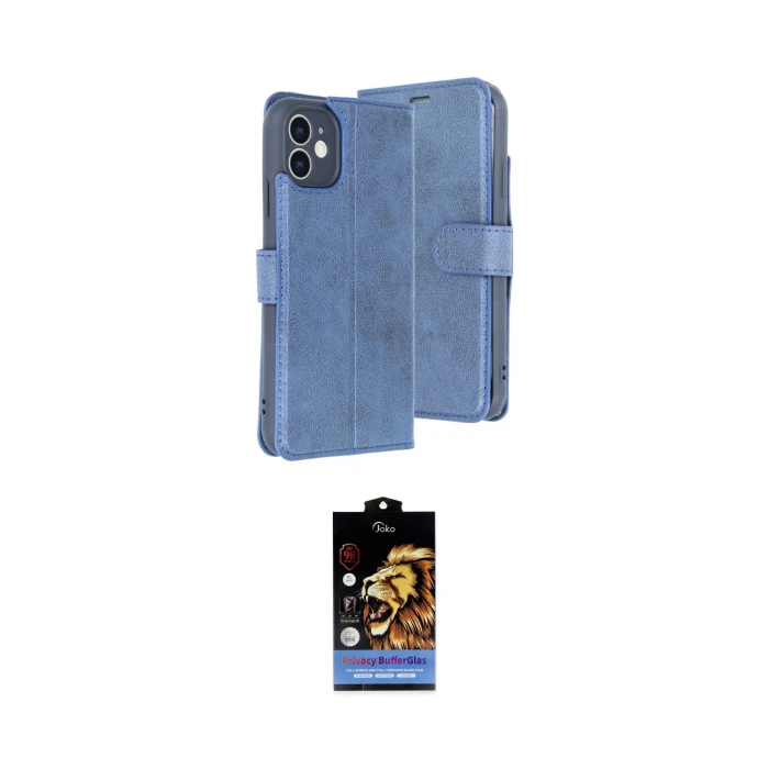 ieg™ iPhone 11 Kılıf Siluet Işık Serisi - Siyah Buffer Hayalet Cam Ekran Koruyucu
