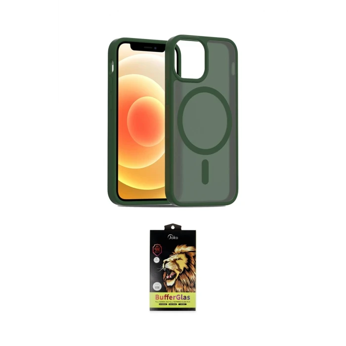 ieg™ iPhone 11 Kılıf Siluet Minimal Prime - Siyah Buffer Cam Ekran Koruyucu
