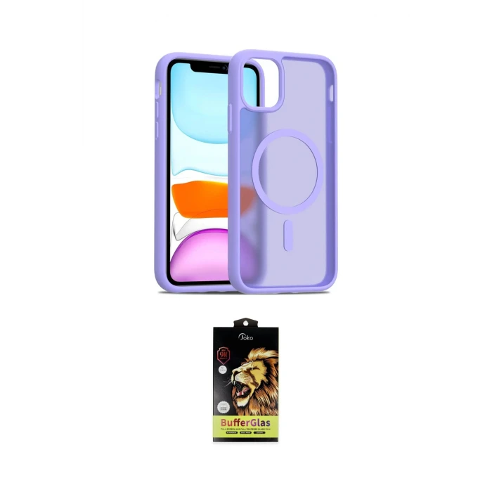 ieg™ iPhone 11 Kılıf Siluet Minimal Prime - Siyah Buffer Cam Ekran Koruyucu