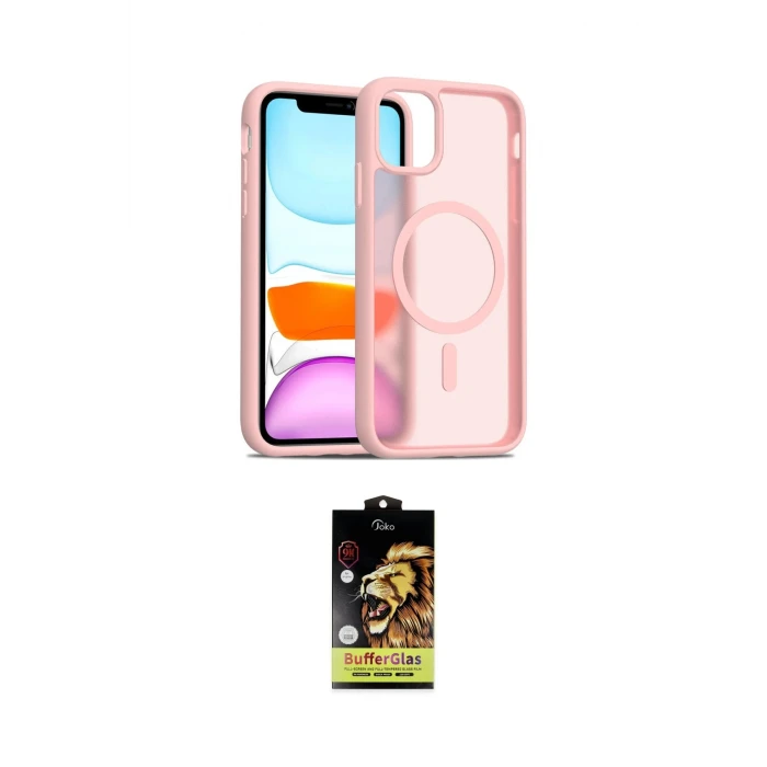 ieg™ iPhone 11 Kılıf Siluet Minimal Prime - Siyah Buffer Cam Ekran Koruyucu