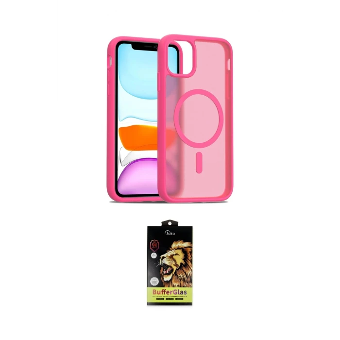 ieg™ iPhone 11 Kılıf Siluet Minimal Prime - Siyah Buffer Cam Ekran Koruyucu