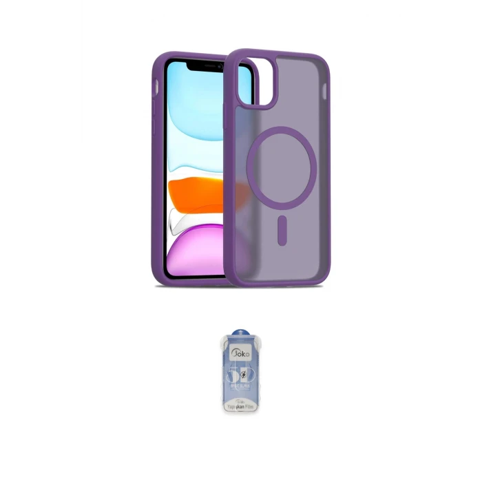 ieg™ iPhone 11 Kılıf Siluet Minimal Prime - Siyah Joko Magic 5D Cam