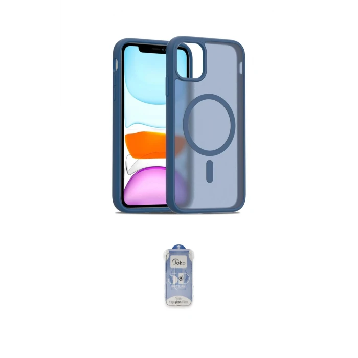 ieg™ iPhone 11 Kılıf Siluet Minimal Prime - Siyah Joko Magic 5D Cam