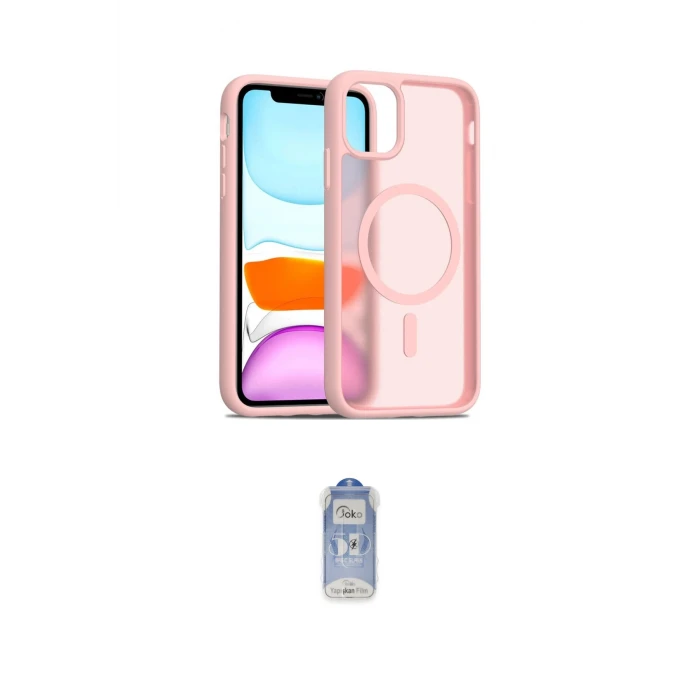 ieg™ iPhone 11 Kılıf Siluet Minimal Prime - Siyah Joko Magic 5D Cam