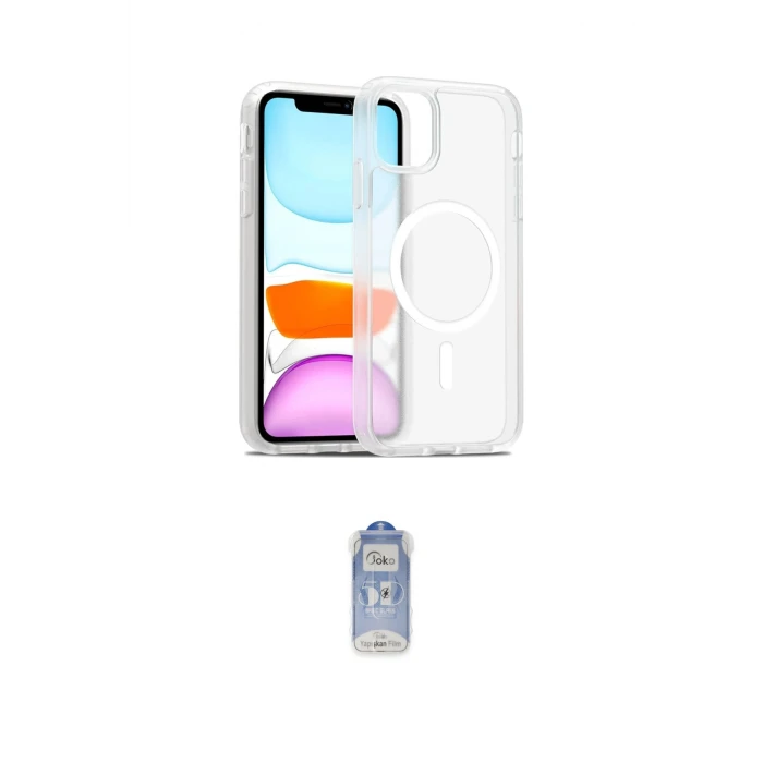 ieg™ iPhone 11 Kılıf Siluet Minimal Prime - Siyah Joko Magic 5D Cam