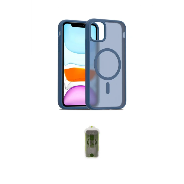 ieg™ iPhone 11 Kılıf Siluet Minimal Prime - Siyah Joko Magic 5D Hayalet Cam