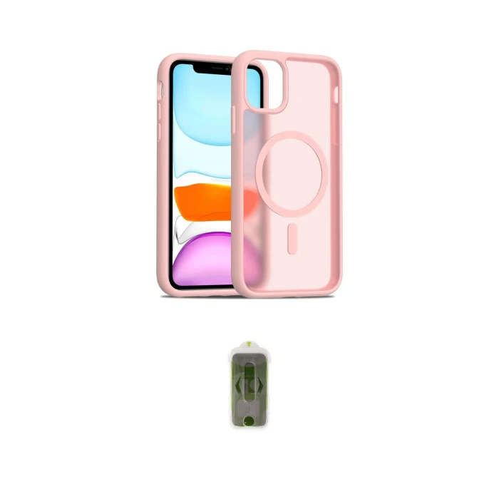 ieg™ iPhone 11 Kılıf Siluet Minimal Prime - Siyah Joko Magic 5D Hayalet Cam